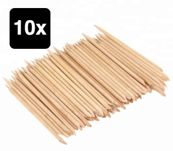 10 x Woodstick manicure - #MCWO01 - hout